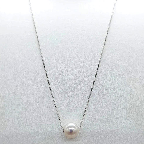 天然パール一粒チェーンネックレス