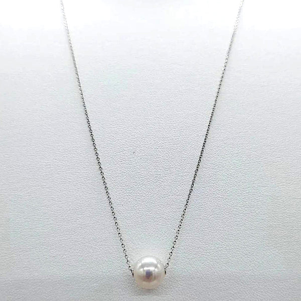 天然パール一粒チェーンネックレス