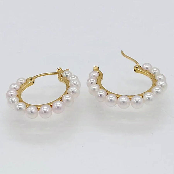 パールフープピアス