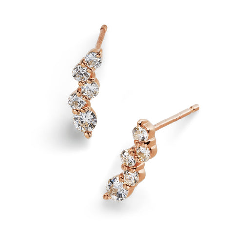 Ripple~リップル~ K18ピンクゴールド ダイヤモンド ピアス AE-80