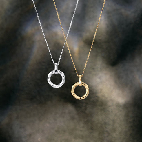 ensemble ~アンサンブル~ SV925 ロジウムコーティング ダイヤモンド ネックレス  EP-326