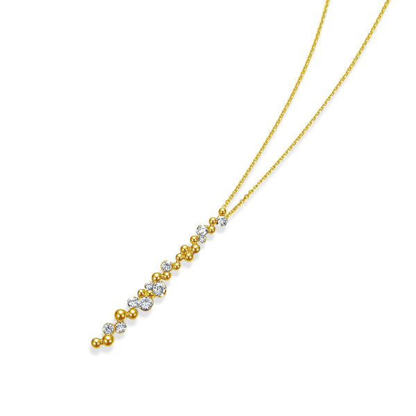 Ripple~リップル~ K18イエローゴールド ダイヤモンド ネックレス AP-214