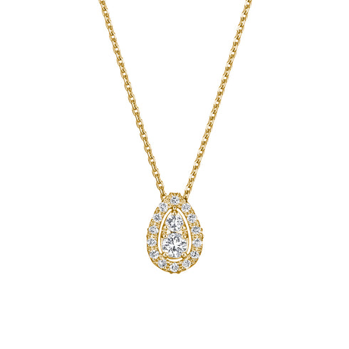 20周年限定プライスのティアドロップネックレスのイエローゴールドの画像