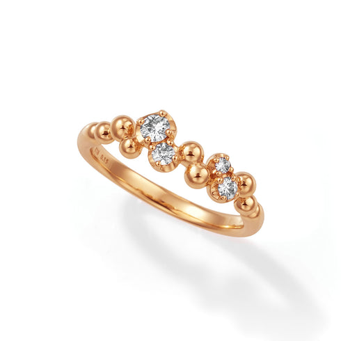 Ripple~リップル~ K18ピンクゴールド ダイヤモンド リング AR-206