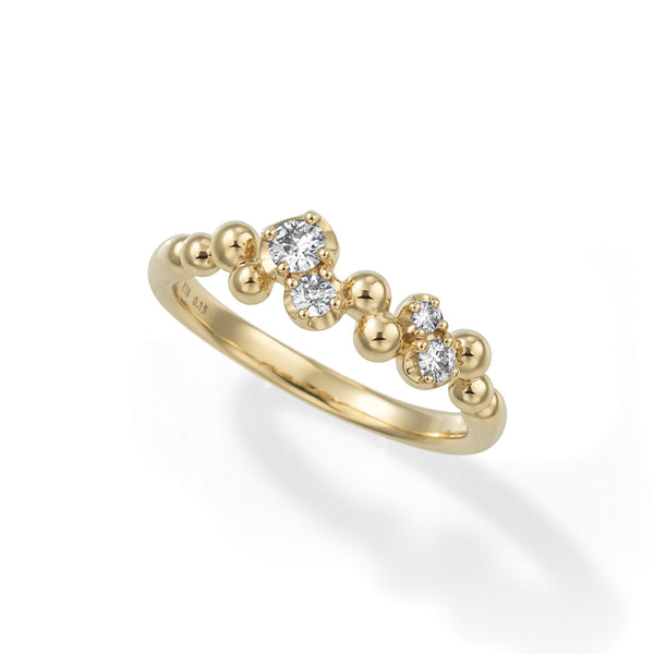 Ripple~リップル~ K18イエローゴールド ダイヤモンド リング AR-206