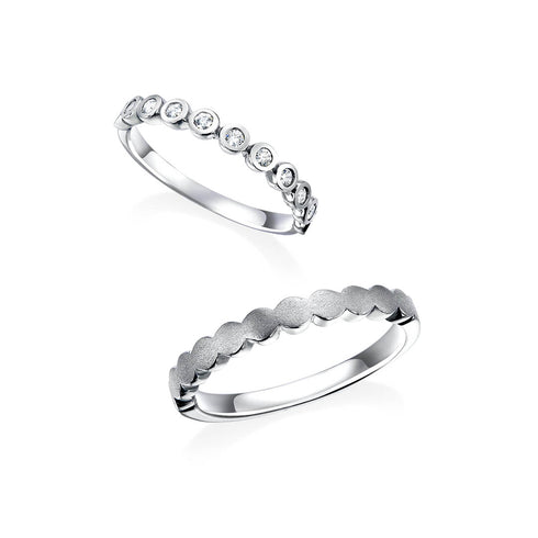 結婚指輪  ウォータードロップ ~クラシカルな水玉模様~ DM-146/Ladies