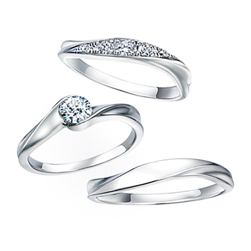 結婚指輪  プレシャス・リボン ~ふたりの愛を永遠に~(ダイヤモンド) DM-42/Ladies