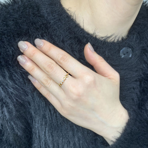 Layered ~レイヤード~  K18イエローゴールド ダイヤモンド リング ER-210