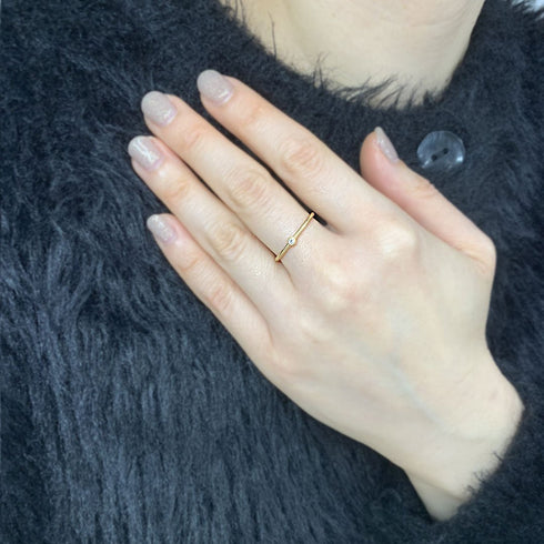 Layered ~レイヤード~  K18イエローゴールド ダイヤモンド リング   ER-174