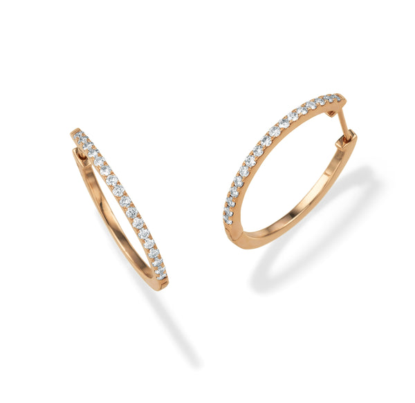 Eternity ~エタニティ~  K18ピンクゴールド ダイヤモンド フープピアス AE-73