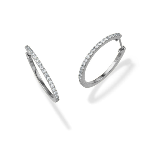 Eternity ~エタニティ~  プラチナ ダイヤモンド フープピアス AE-73