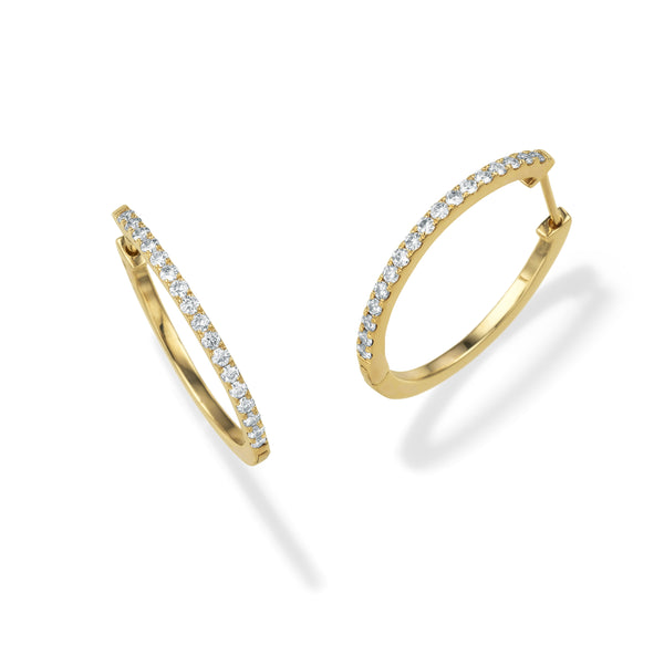 Eternity ~エタニティ~  K18イエローゴールド ダイヤモンド フープピアス AE-73