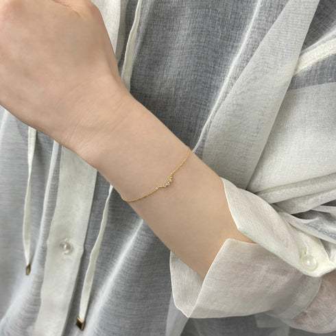 Croissant ~クロワッサン~ K18イエローゴールド ダイヤモンド ブレスレット EB-43