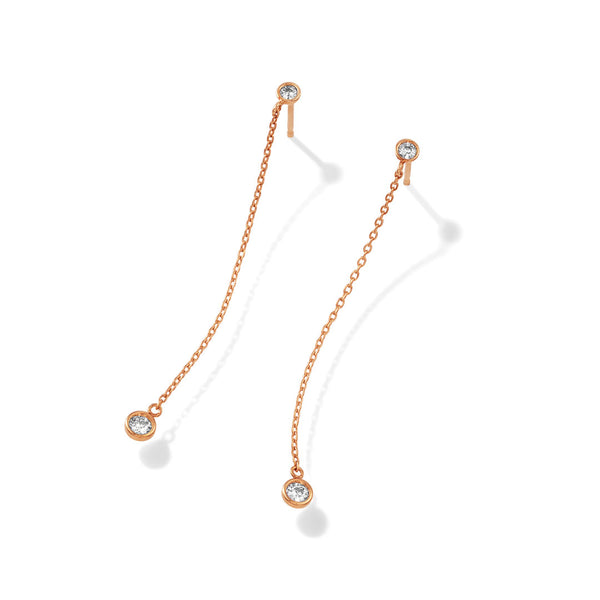 Station~ステーション~ K18ピンクゴールド ダイヤモンド ピアス EE-123