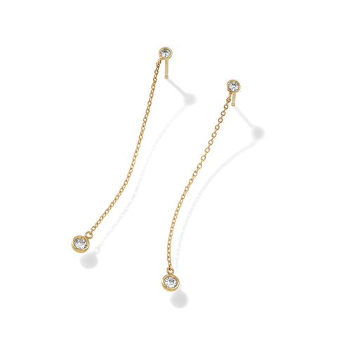 Station~ステーション~ K18イエローゴールド ダイヤモンド ピアス EE-123