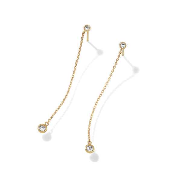 Station~ステーション~ K18イエローゴールド ダイヤモンド ピアス EE-123