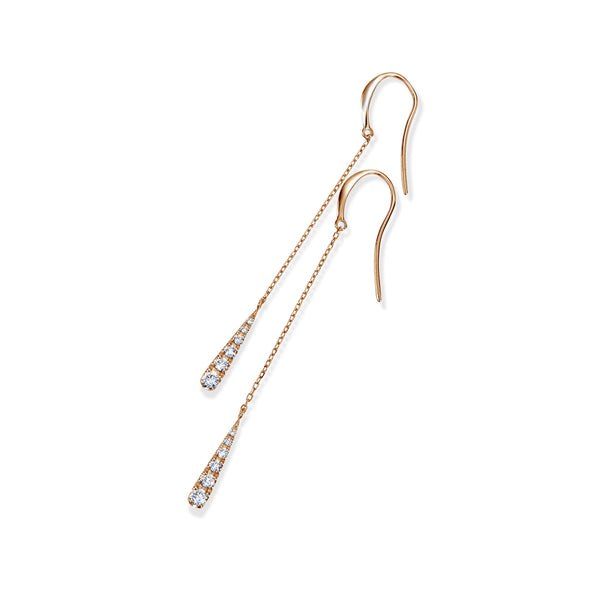 Longtear ~ロングティア~ K18ピンクゴールド ダイヤモンド ピアス  EE-146