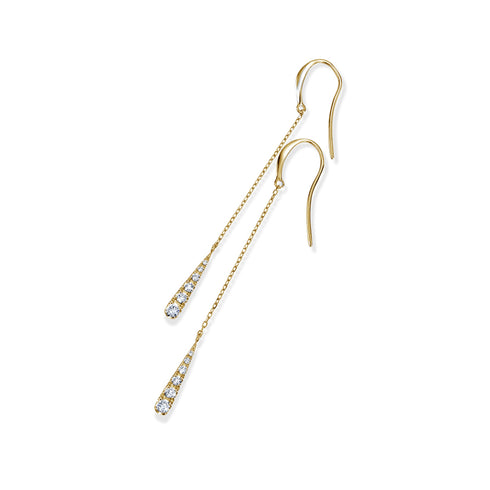 Longtear ~ロングティア~ K18イエローゴールド ダイヤモンド ピアス  EE-146