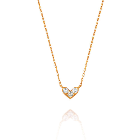 Pretty Heart~プリティハート~ K18ピンクゴールド ダイヤモンド ネックレス EP-261