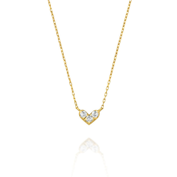 Pretty Heart~プリティハート~ K18イエローゴールド ダイヤモンド ネックレス EP-261