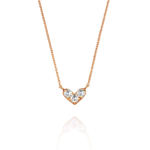 Pretty Heart~プリティハート~ K18ピンクゴールド ダイヤモンド ネックレス  EP-262