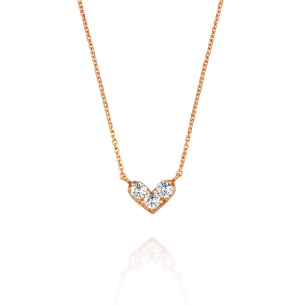 Pretty Heart~プリティハート~ K18ピンクゴールド ダイヤモンド ネックレス  EP-262