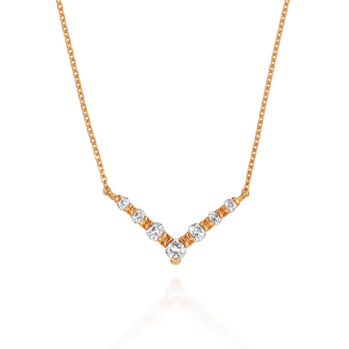 Via Lattea~ ヴィアラッテア~ K18ピンクゴールド ダイヤモンド ネックレス EP-263