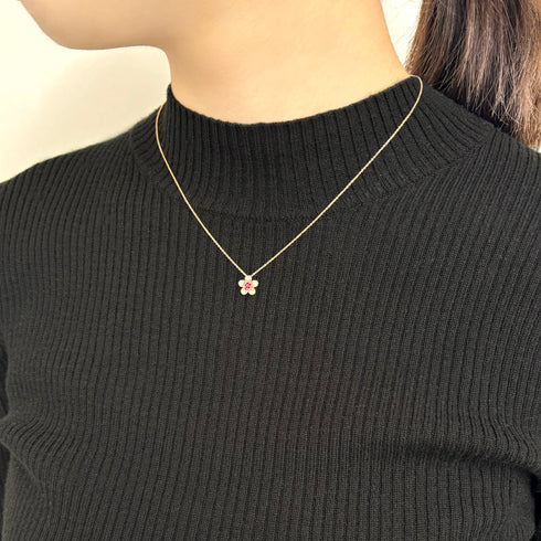 Vividness ~ヴィヴィネス~ K18ピンクゴールド カラーサファイヤ ダイヤモンド ネックレス EP-270