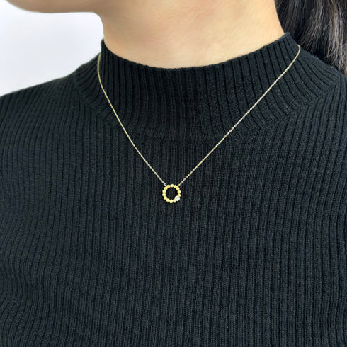 Ripple ~リップル~ K18ピンクゴールド ダイヤモンド ネックレス EP-285