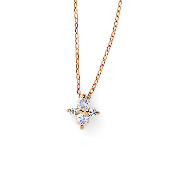 Honey bee ~ハニービー~ K18ピンクゴールド ムーンストーン ダイヤモンド ネックレス EP-310