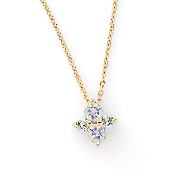 Honey bee ~ハニービー~ K18イエローゴールド ムーンストーン ダイヤモンド ネックレス EP-311