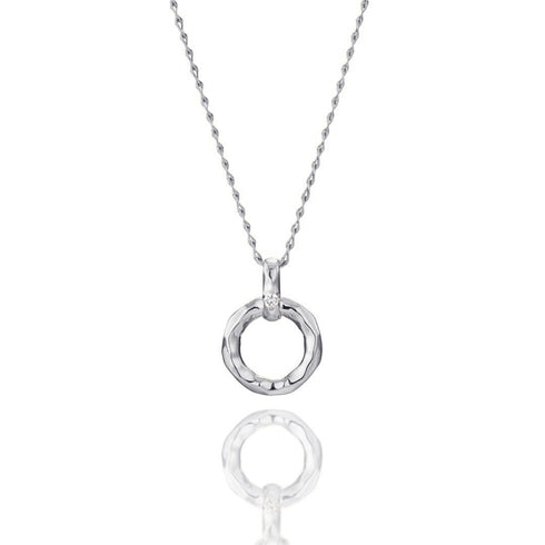 ensemble ~アンサンブル~ SV925 ロジウムコーティング ダイヤモンド ネックレス  EP-326