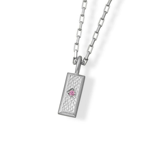 青山なぎさコラボジュエリー2024モデル フェリキタス シルバー925  選べる誕生石付 ネックレス 10月/ピンクトルマリンのセッティングイメージ