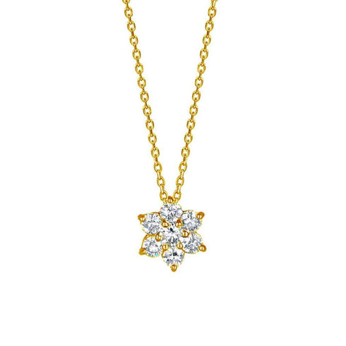 Flower ~フラワー~ K18イエローゴールド ダイヤモンド ネックレス EP-37