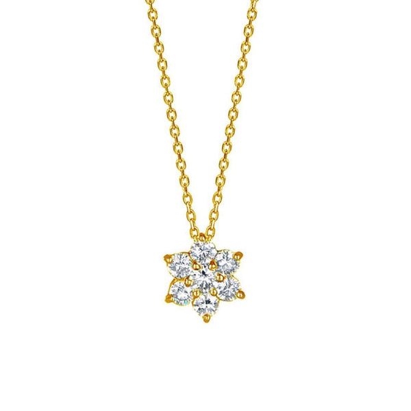 Flower ~フラワー~ K18イエローゴールド ダイヤモンド ネックレス EP-37