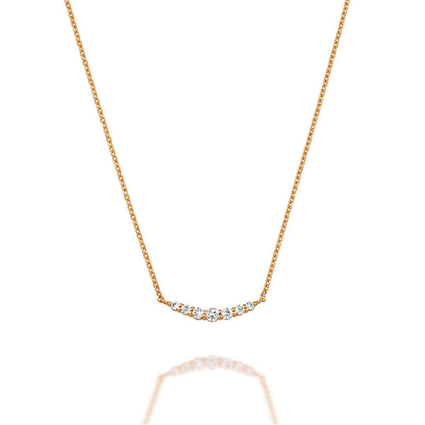 Croissant ~クロワッサン~   K18ピンクゴールド  ダイヤモンド ネックレス  EP-87