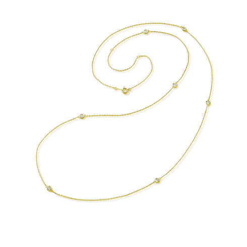 Station~ステーション~ K18イエローゴールド ダイヤモンド ネックレス EP-243