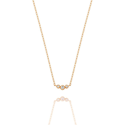 Croissant ~クロワッサン~   K18ピンクゴールド  ダイヤモンド ネックレス EP-81