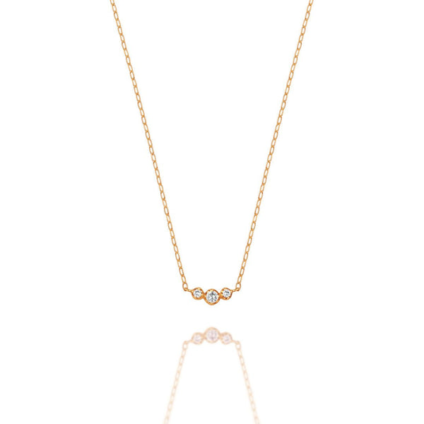 Croissant ~クロワッサン~   K18ピンクゴールド  ダイヤモンド ネックレス EP-81