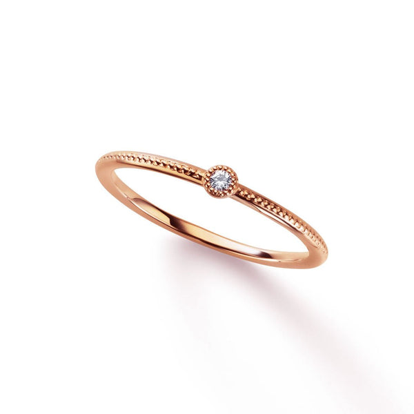 Layered ~レイヤード~  K18ピンクゴールド ダイヤモンド リング   ER-174