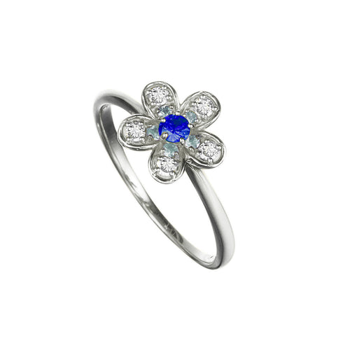 Vividness ~ヴィヴィネス~ プラチナ カラーサファイヤ ダイヤモンド リング ER-184