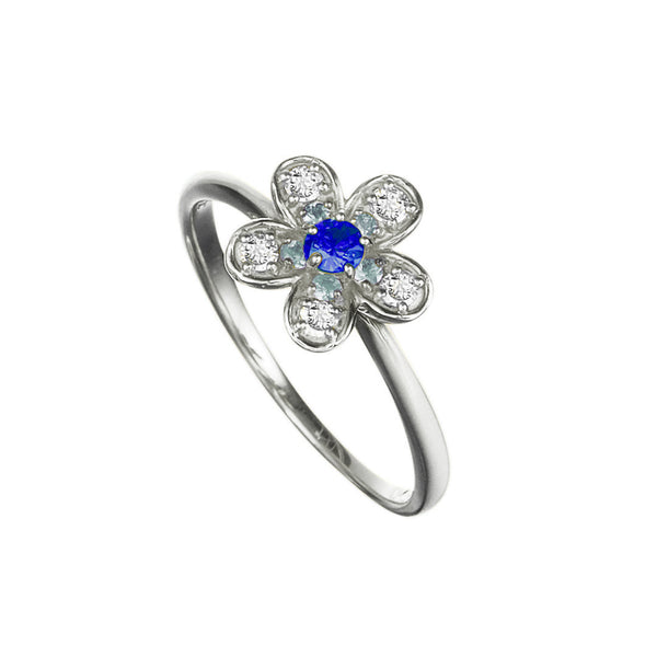 Vividness ~ヴィヴィネス~ プラチナ カラーサファイヤ ダイヤモンド リング ER-184