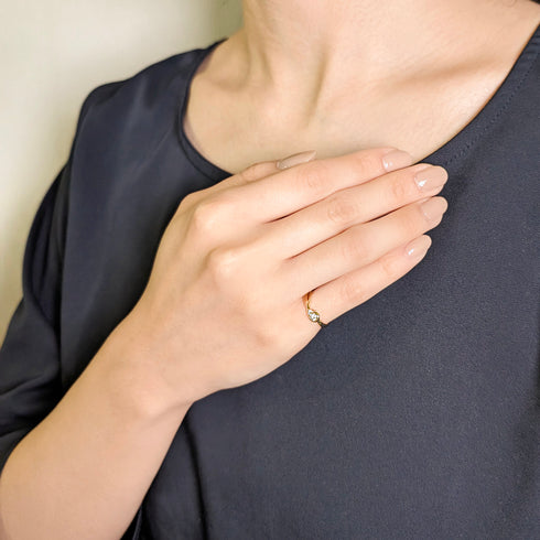 Pinky Ring K18ピンクゴールド ダイヤモンド ピンキーリング ER-56