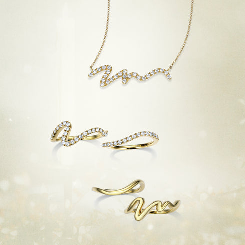 Flow ~フロー~  K18イエローゴールド ダイヤモンド リング ER-193