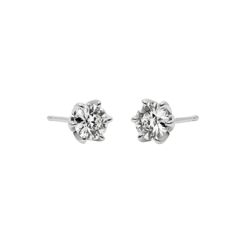 Tulip ~チューリップ~ 一粒ダイヤモンドピアス PE-01 0.14ct