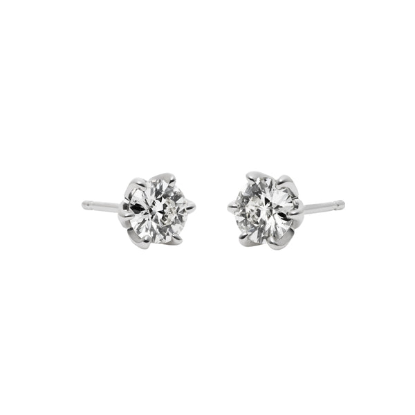 Tulip ~チューリップ~ 一粒ダイヤモンドピアス PE-01 0.14ct