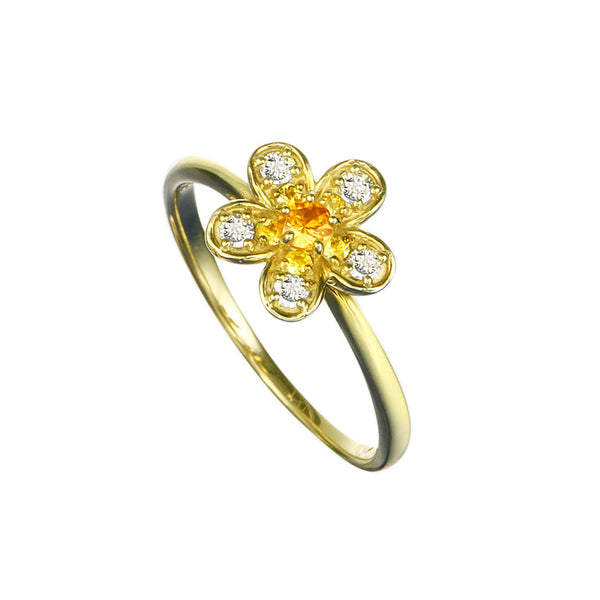 Vividness ~ヴィヴィネス~ K18イエローゴールド カラーサファイヤ ダイヤモンド リング ER-184