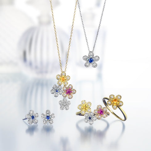 Vividness ~ヴィヴィネス~ K18ピンクゴールド カラーサファイヤ ダイヤモンド リング ER-184