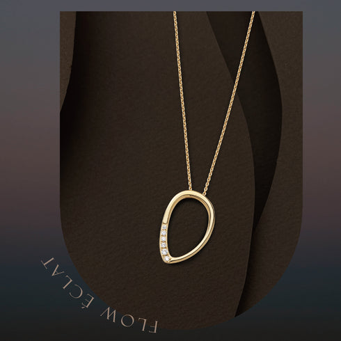 Flow Éclat ~フロー・エクラ~ K18 イエローゴールド ダイヤモンド ネックレス AP-227