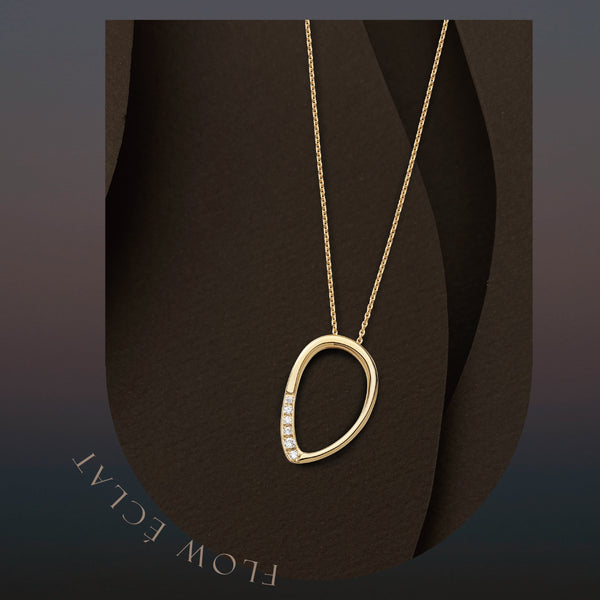 Flow Éclat ~フロー・エクラ~ K18 イエローゴールド ダイヤモンド ネックレス AP-227